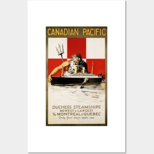 DUCHESS STEAMSHIPS to Montreal & Quebec Vintage Ship Poster Posters and Art